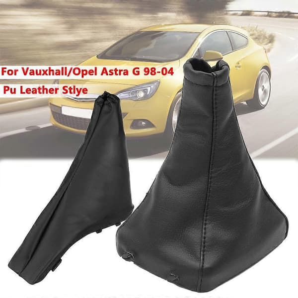 Växelspaksknopp i PU-läder Damaskskydd för Opel/Vauxhall Astra G 1998-2004 Coupe 2000-2004