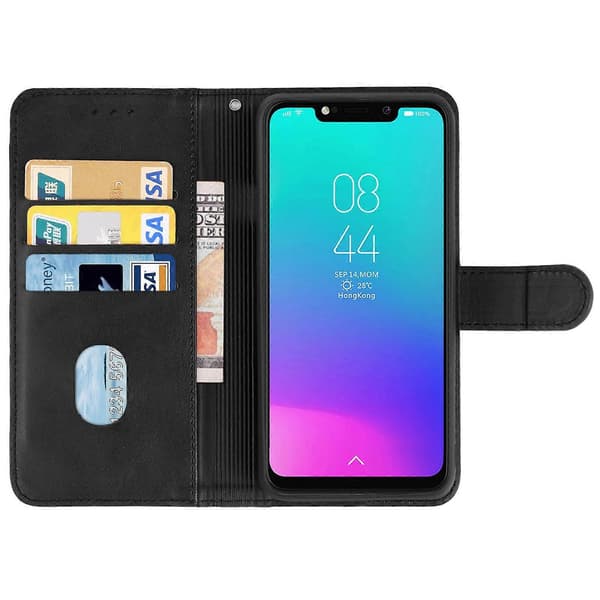 (New) Leather Case for Tecno Pouvoir 3 (Black)
