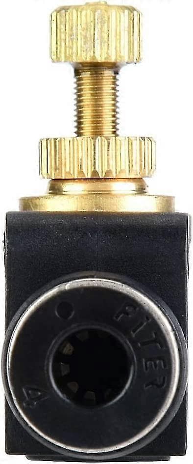 Luftflödesregulator i koppar + plast T-formad luftkoppling Luftregulator för slang (8 mm)