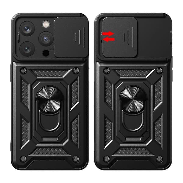 Sliding Camera Cover Design TPU+PC Phone Case (For iPhone 15 Pro)