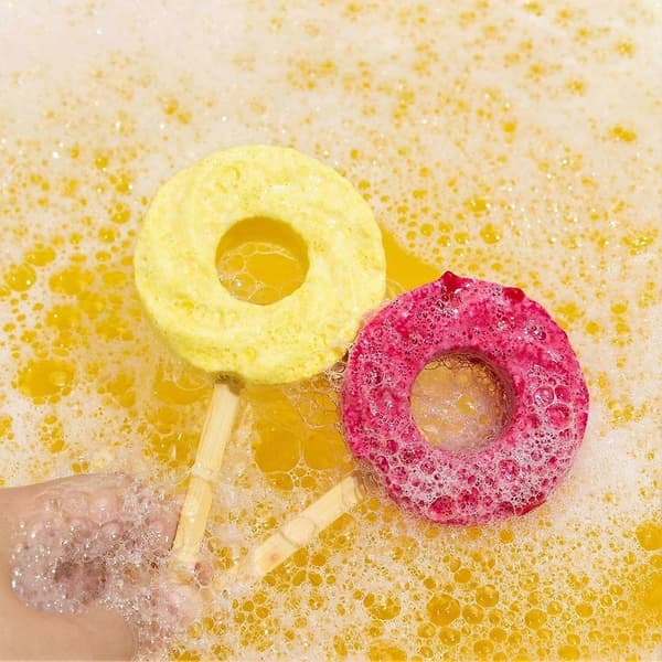 Interaktiv Boblebadbombe for Barn, Lollipoppform og Kullsyretabletter