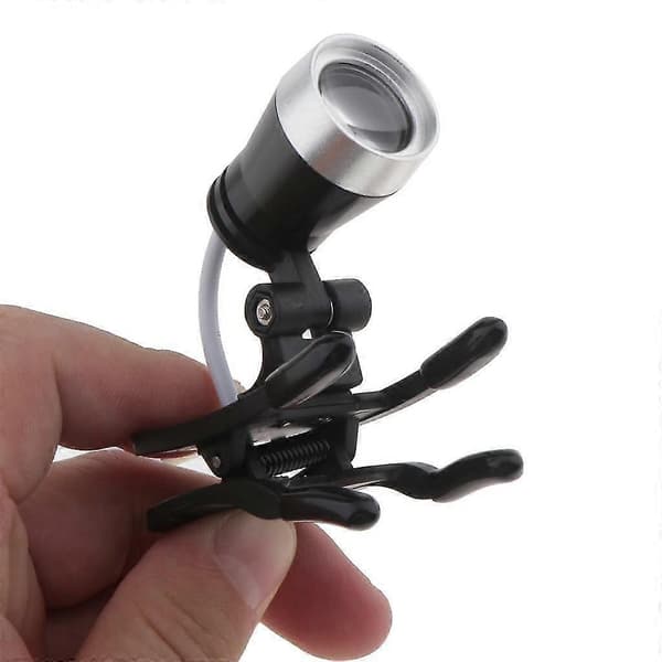 Klemme LED Hodelykt Lampe for Kikkertluper Briller