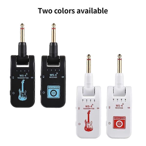 2.4G trådløst guitarsystem genopladeligt guitar sender-modtager sæt til elektrisk guitar bas