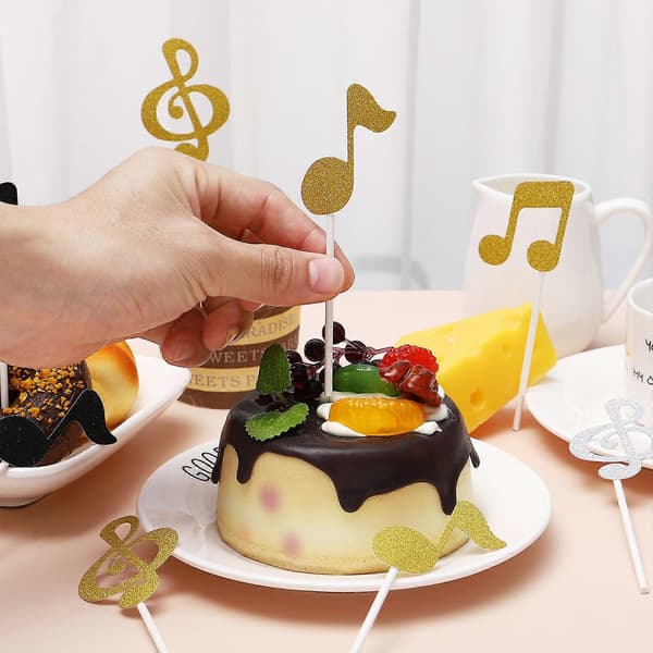 18 stk. Noder Kagepynt Cupcake Toppers Fødselsdagsfest Dekorationer Papir Kagepynt