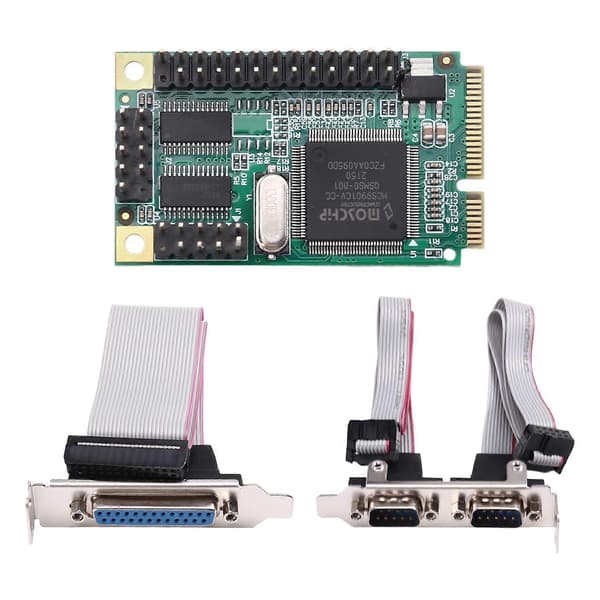 PCI-E seriell DB9 RS232 parallell DB25-adapter PCI-E til 2 porter seriell DB9 RS232 parallell DB25-adapter