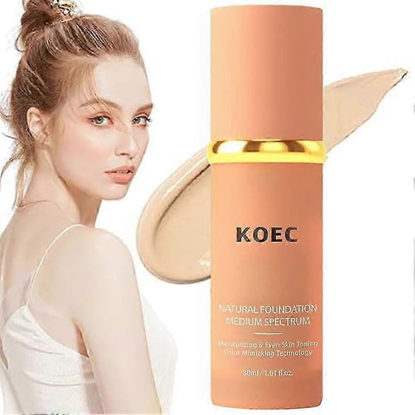 4-in-1 Biomimic Foundation Natural, Medium Spectrum Colour Changing Foundation Full Coverage & Long-Lasting