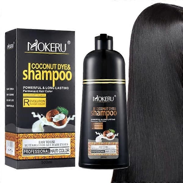 Hårfarveshampoo til kvinder og mænd Hårfarveshampoo Hårfarvning på få minutter Black