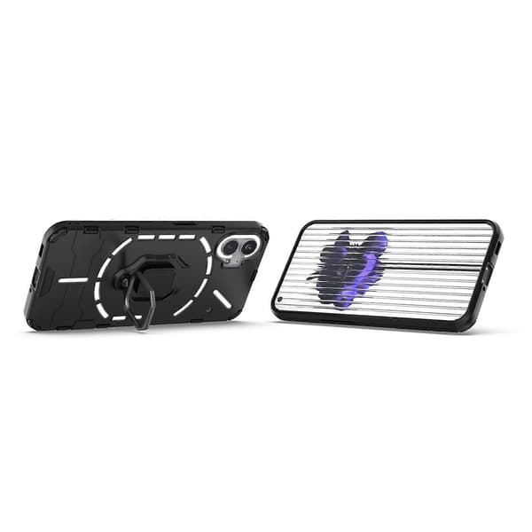 (New) Shockproof Protective Case for Nothing Phone 1 PC + TPU with Magnetic Ring Holder