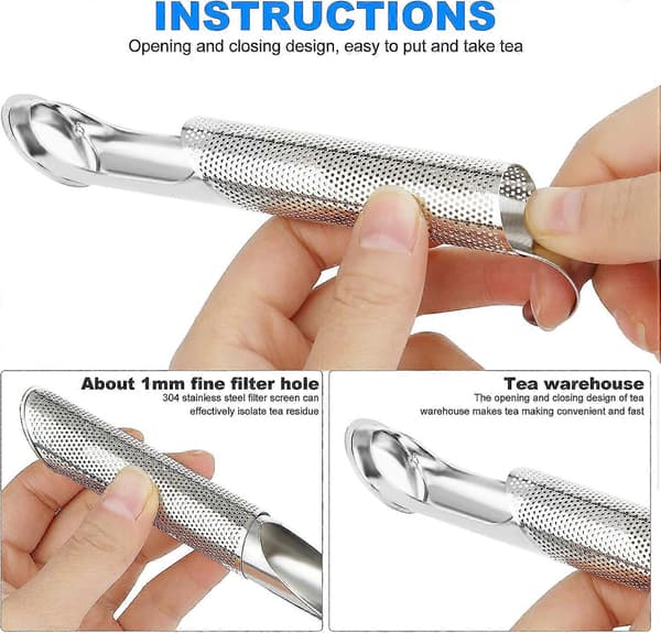 2-pakning te-infuser, Eitham te-sil, løsbladste-trekker, te-sil i rustfritt stål, te-infusere