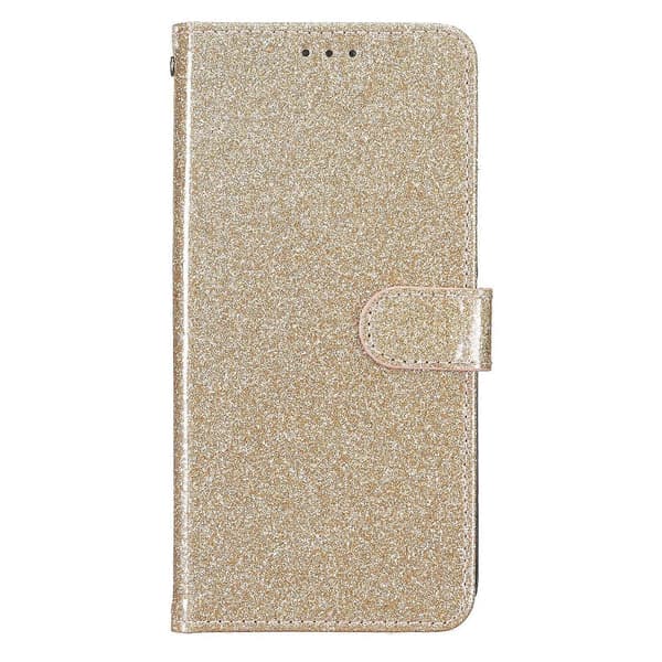 Glitter Wallet Case for Samsung Galaxy A07, Scratch-Resistant Leather Case with Stand and Strap (Gold)