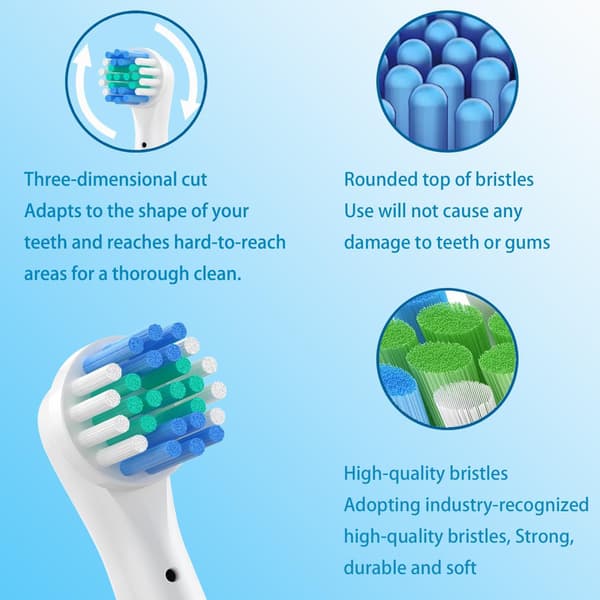 10 pcs Compatible with Oral-B Electric Toothbrush Head Rotating Replacement iO Toothbrush Head Soft Bristles