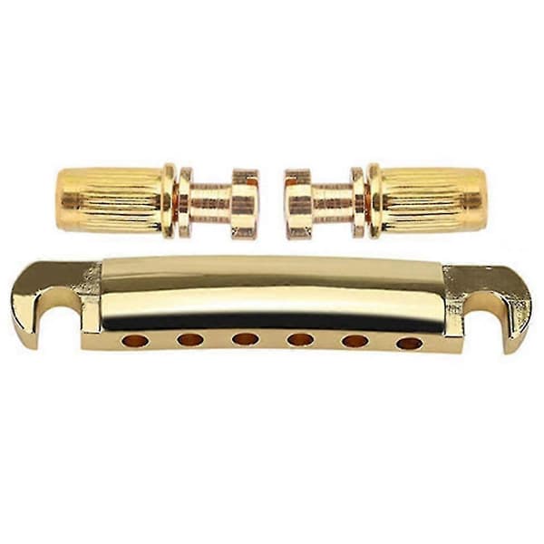 6-strängad Alloy Saddle Tune-o-matic Stall för LP Elgitarr, Gitarrtillbehör, Guld