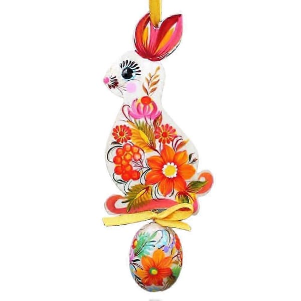Easter Bunny Egg Pendant Home Garden Decor Theme Hanging Decorations for Wall Window Door