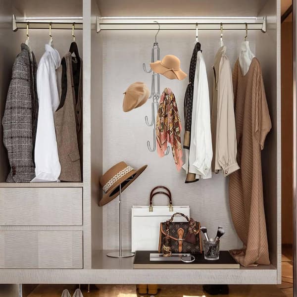 Simple Handbag Hook Closet Storage Rack, 4-Tier Hanging Bag Rack