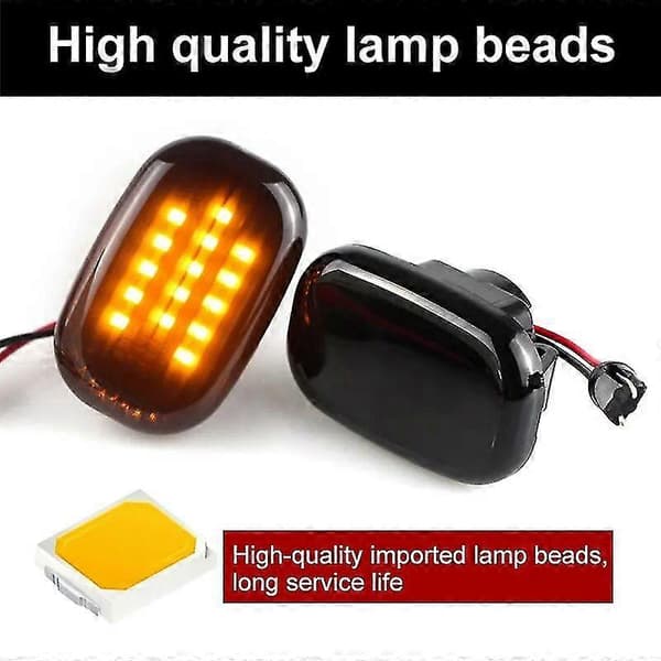 Høy kvalitet 2 stk. dynamisk LED sidemarkør flytende blinklys panel lampe for Toyota Corolla E10/e11/e12 Yaris Verso Hilux Surf N21 Rx