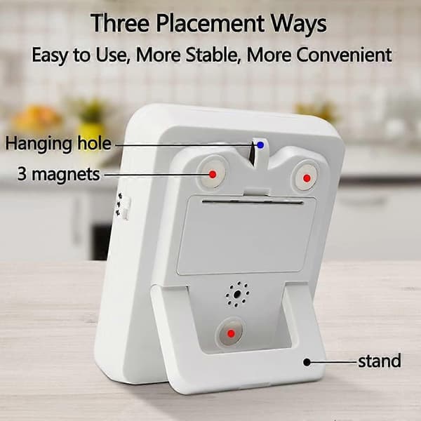 Digital Dual Kitchen Timer, 3 Channels Up/Down Countdown Timer, Cooking Timer, Large Display, Loud Volume Alarm and Flashing Light with Magnet