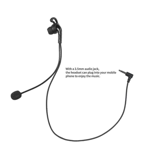 Högkvalitativ domarheadset, kompatibel in-ear-hörlur med mikrofon