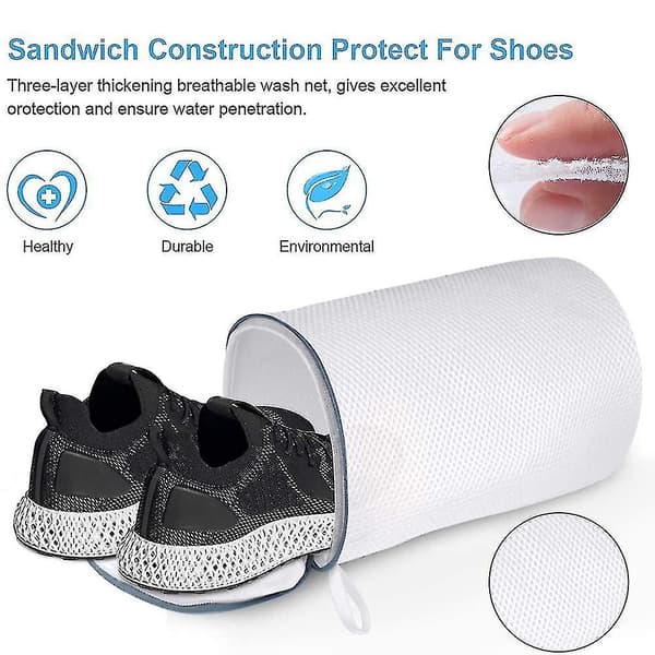 2 stk. skovaskeposer Sneaker Mesh Vaskerensepose Large
