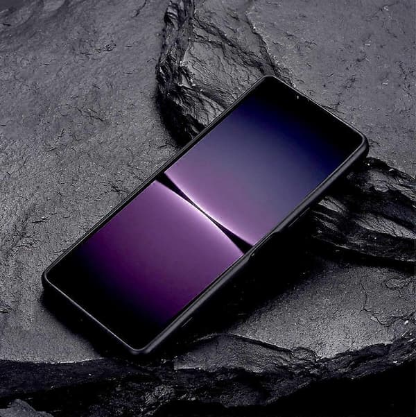 For Sony Xperia 5 II PC + Leather Texture Protective Phone Case with Metal Holder