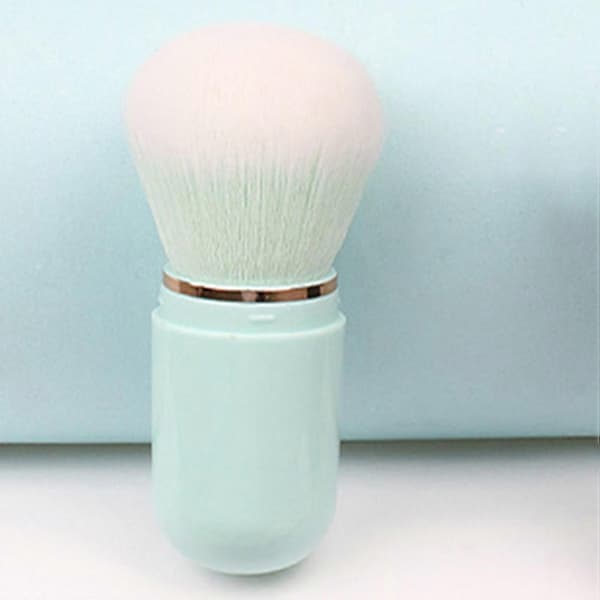 Retractable Makeup Brush Mini Blush Brush for Cleaning 2 Pcs Sky Blue Design