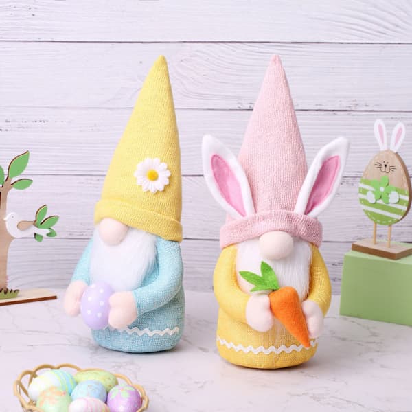 4 Easter Decorations, Handmade Plush Easter Gnomes, Easter Gnomes, Easter Gifts, Cute Easter Decorations for Home