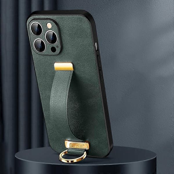SULADA Tide Cool Series PC + Leather Texture Skin Feel Phone Case (Green, For iPhone 16 Pro Max)