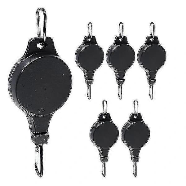 Retractable Plant Hanger for Easy Plant Access, Height Adjustable, Black, 1 Piece Per Pack.