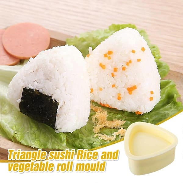 5-pak Onigiri Sushi Maker Form Sæt, Klassisk Trekant Ris Musubi Form til Børnefrokost Bento, Hjemme DIY
