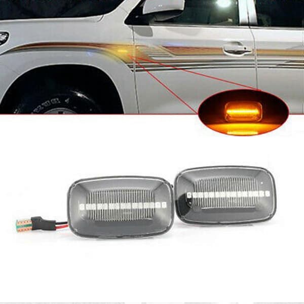 Dynamiske LED-sidemarkeringslys, flydende blinklys til Land Cruiser 70 80 100-serien
