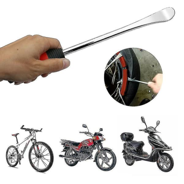 Däckbytesverktyg Motorcykel Cykel Däckbytesjärn Fälgskydd Bil Skopa Däcksats (3 brytjärn + 2 skyddskåpor)_Present