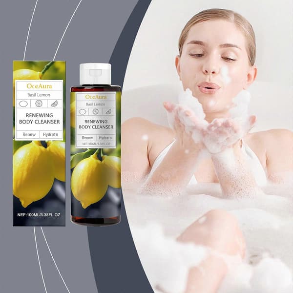 Basil & Lemon Hydrating Body Wash Refreshing, Gentle, Natural Extracts