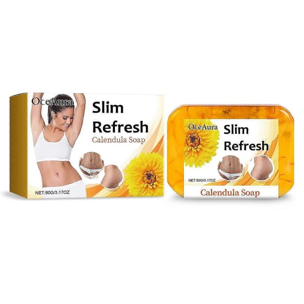 Refreshing Calendula Soap - Refreshing, Light, Gentle Skin Cleanser & Shaping Cleansing Soap