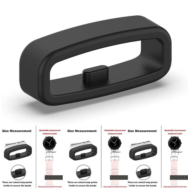 10 stk silikonfestering 18mm / 20mm / 22mm armbåndsholder stroppholder_gave