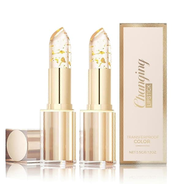 Color-Changing Lipstick 2-Pack, pH-Reactive Long-Lasting Lipstick with Moisturizing Smudge-Proof Durability 26-27