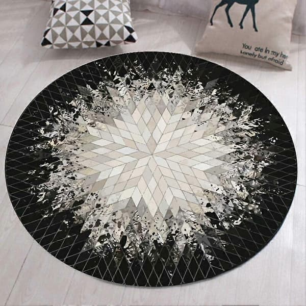 Rund badeværelsesmåtte, skridsikker sædehynde, vaskbar (diameter 40 cm)