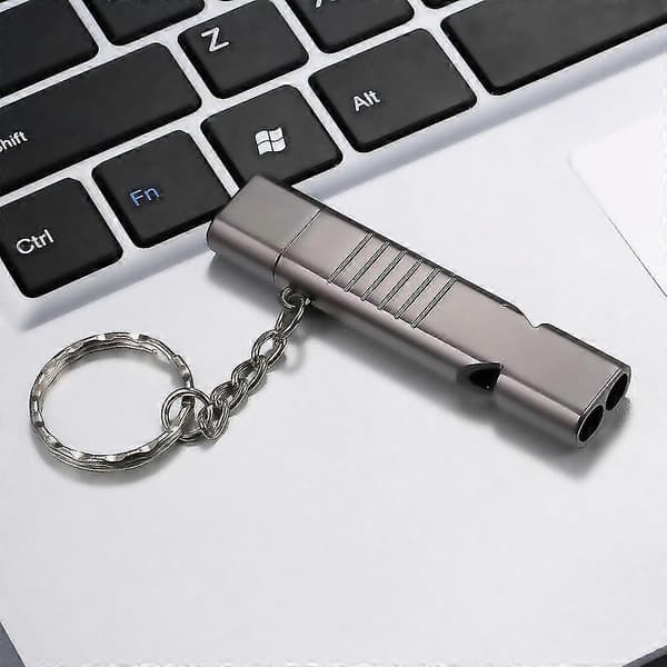 32 GB USB3.0 U-disk fløyte USB-minnepinne 2-i-1 design bærbar U-disk sinklegeringsmateriale solid og holdbar plug and play grå 32 GB