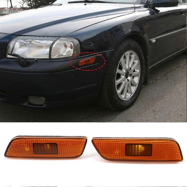2 ST Sidomarkeringsljusskydd ABS för Volvo S80_Överraskningsgåva
