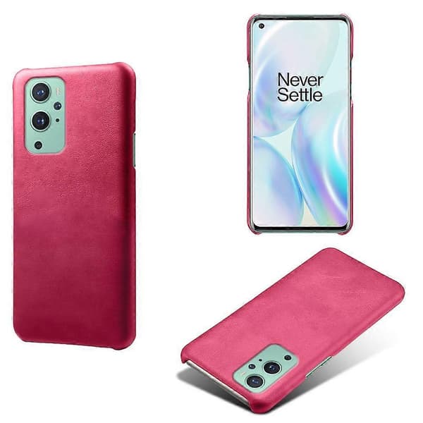 KSQ PU Leather Coated PC Phone Case for OnePlus 9 Pro (Pink)