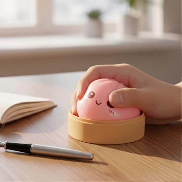 Glitter Dumpling Squishy Box Set Mjuk för Stresslindring Sensorisk Lek Present Purple