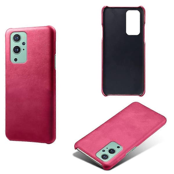 KSQ PU Leather Coated PC Phone Case for OnePlus 9 Pro (Pink)