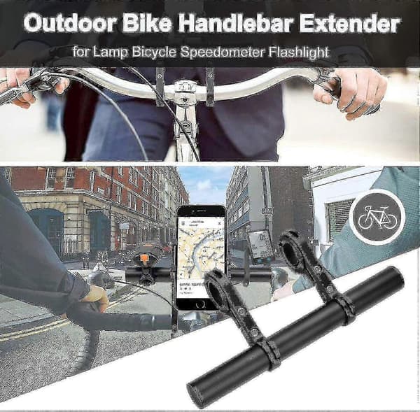 Cykelstyrforlænger til lampe- og telefonholder