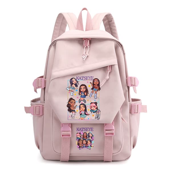 Katseye Music Print School Backpack Lightweight Large Capacity for Students No. 3
