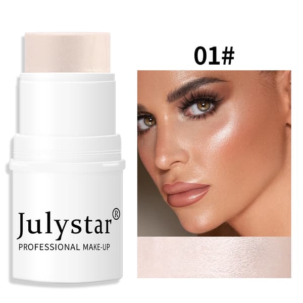 Julystar Multi-use Blush Stick, Mat & Shimmer Highlighter Contour Blush Cream til doven makeup 04#