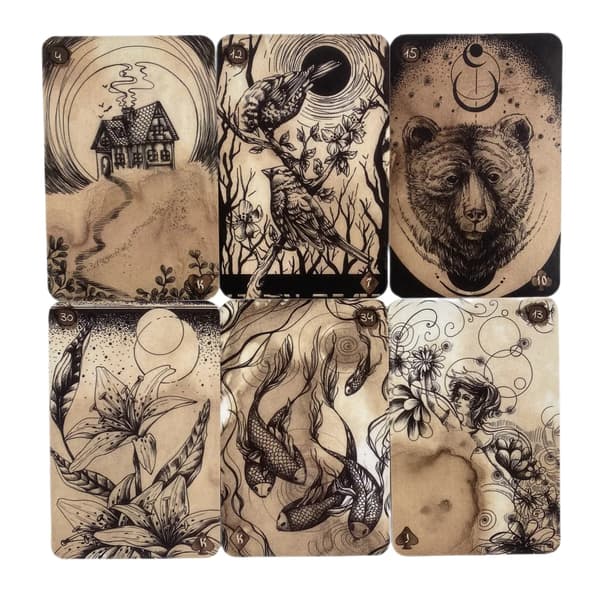 Reflet De Lune Lenormand Kortlek Ett 40 Engelskt Ödes Spådoms Deck Brädspel MTS06