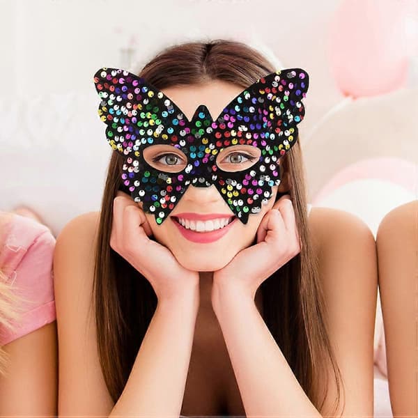 Venetiansk Maskerade Maske til Karneval 2 Stk Plastik Maske