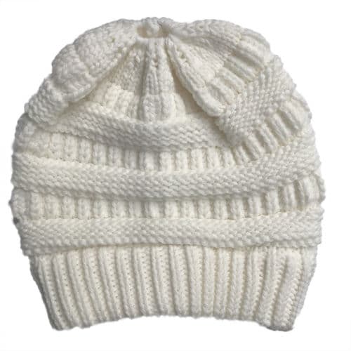 Dame Vinter Varm Strikket Lue Heklet Messy Hat_Spesiell Gave