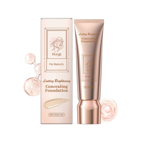Hoygi Concealing Foundation Moisturizing Light Long-lasting Smudge-proof Makeup Refreshing And Moisturizing Skincare Moisturizing Liquid Foundation