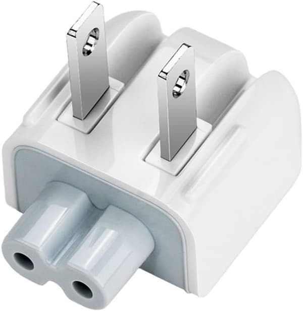 Reiseladeradapter, amerikansk standardplugg, erstatningsplugg (2 amerikanske standardplugger) for iPod, iPhone, iPad, MacBook strømadapter, hvit.