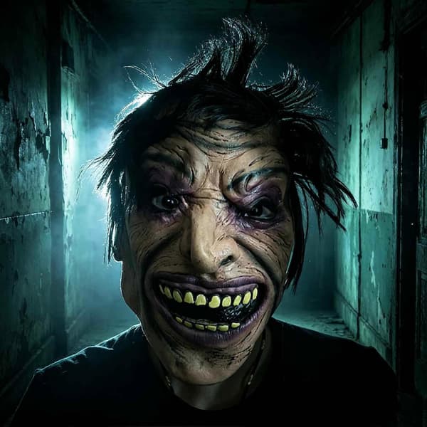 Uhyggelig Latexmaske - Ideel til Spøgelseshus - til Halloween & Temafester A