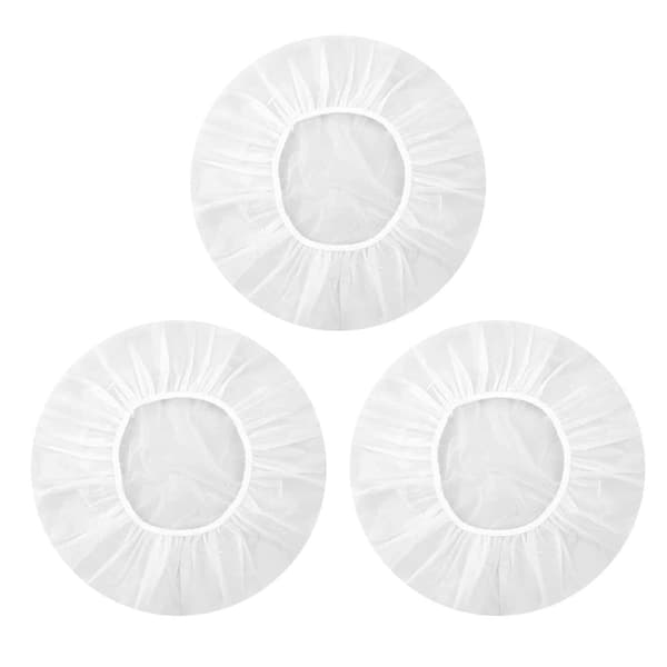 Dusjhette, 3 stk vanntette dusjhetter i plast, gjenbrukbar dusjhette med elastisk bånd for kvinner